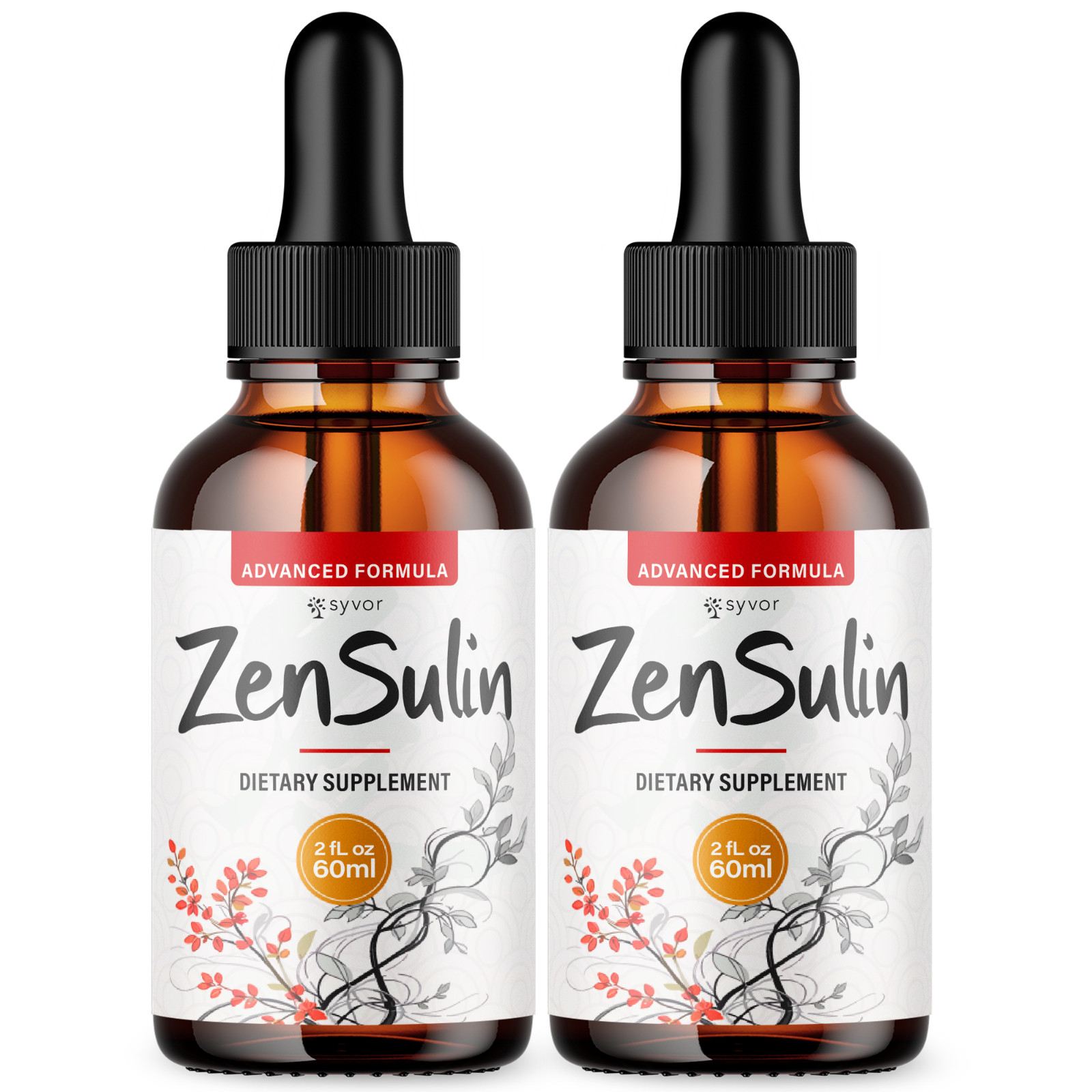 (2 Pack) ZenSulin Blood Support Drops Advanced Zen Sulin Supplement 60 Servings