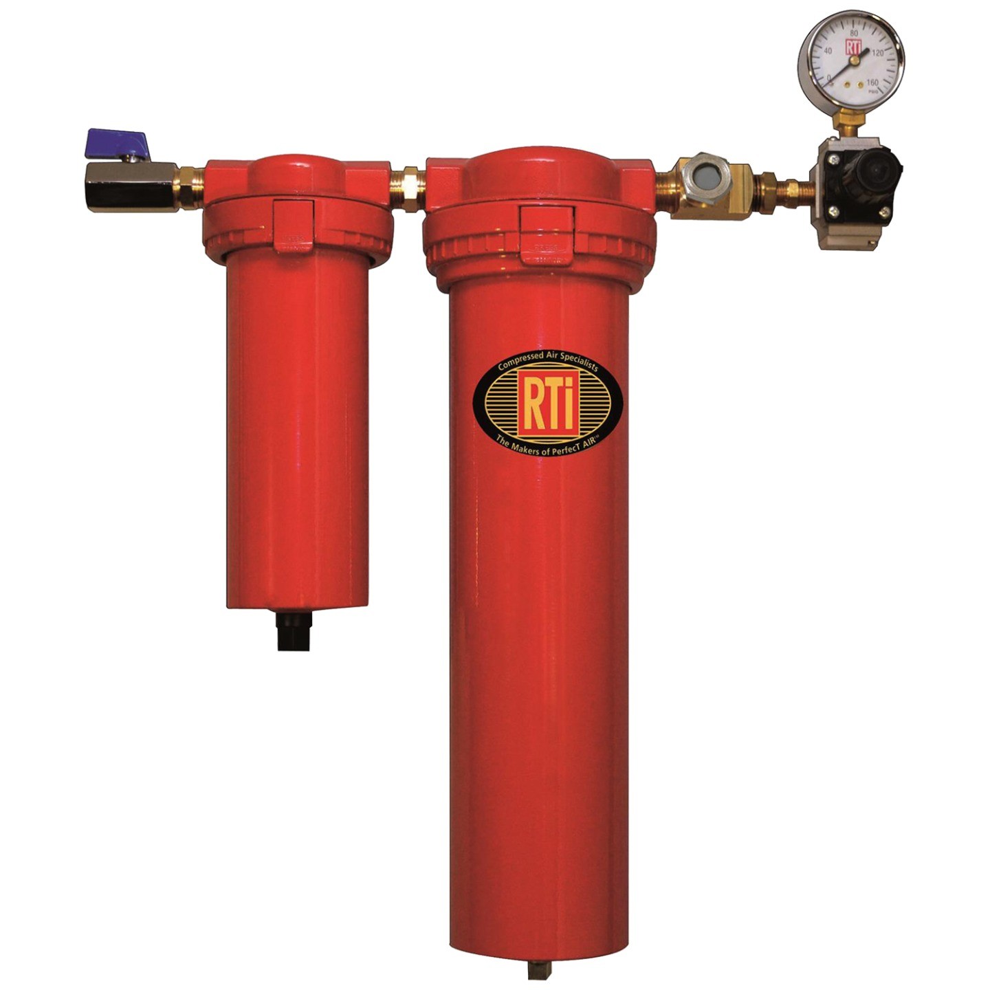 RTi EH4000 Eliminator II Air Compressor Desiccant Dryer Regulator and Gauge