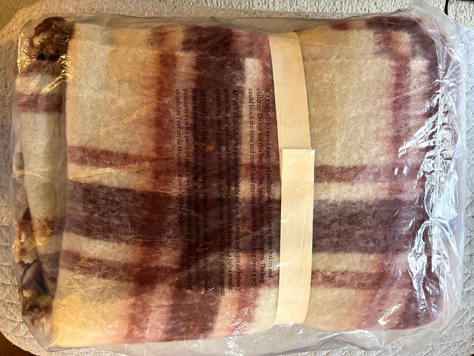 Fireside Brushed Flannel Throw Blanket One Size