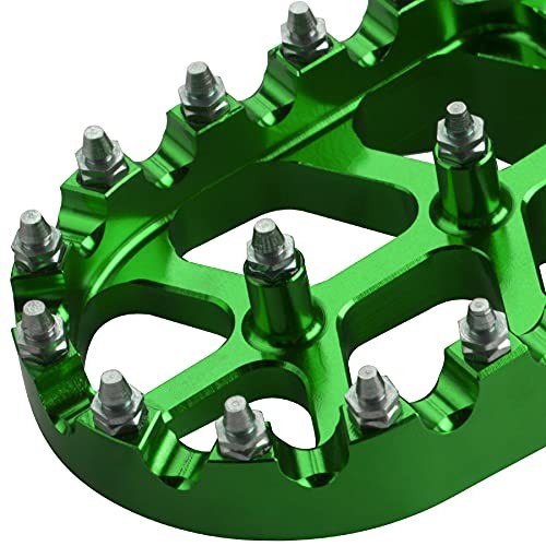 Foot Pegs Motorcycle Footpeg Footrest CNC Universal Compatible with CRF Green