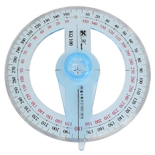 Swing Arm Protractor Plastic 4Inch 360 Degree Protractor with Swing arm