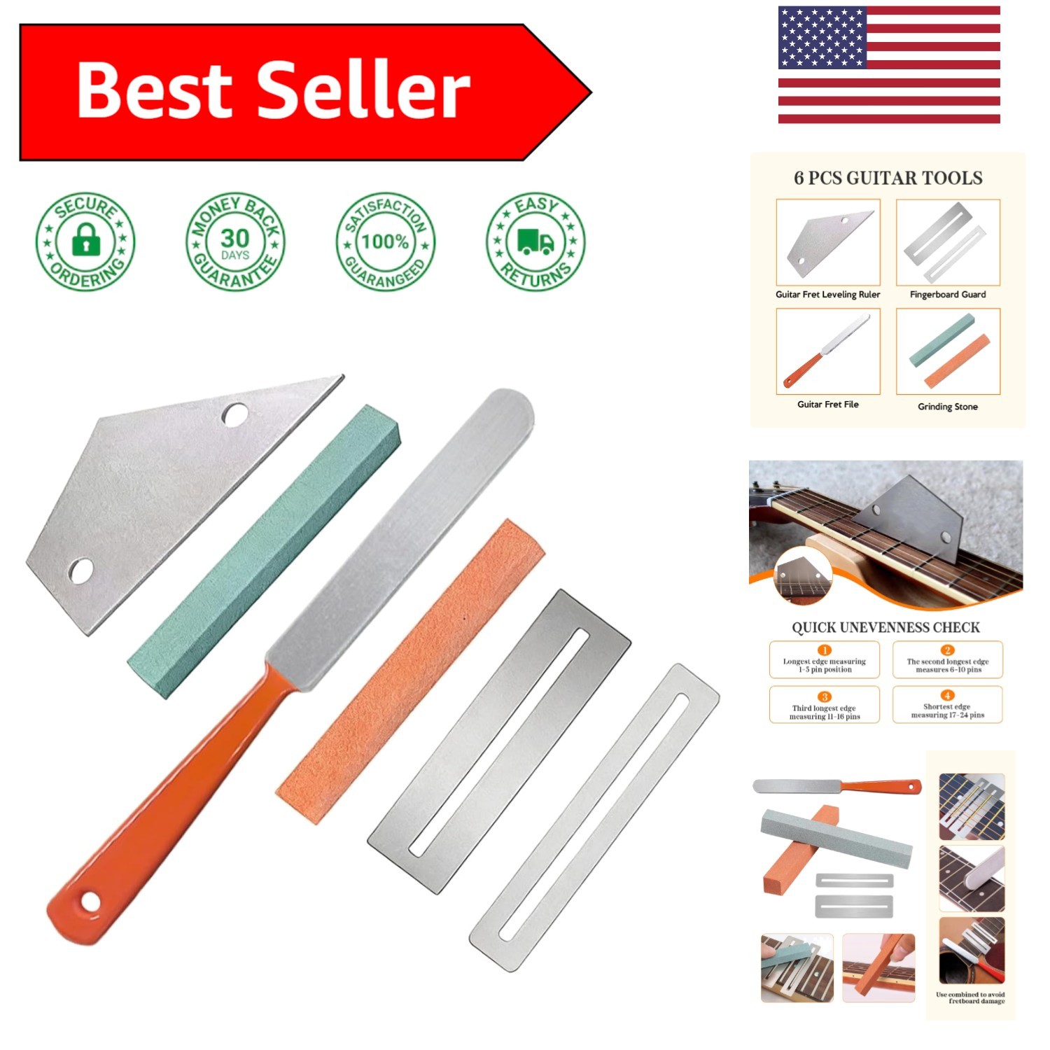 Complete Luthier Toolkit: Includes Fret Crowning File & Guards for Guitar