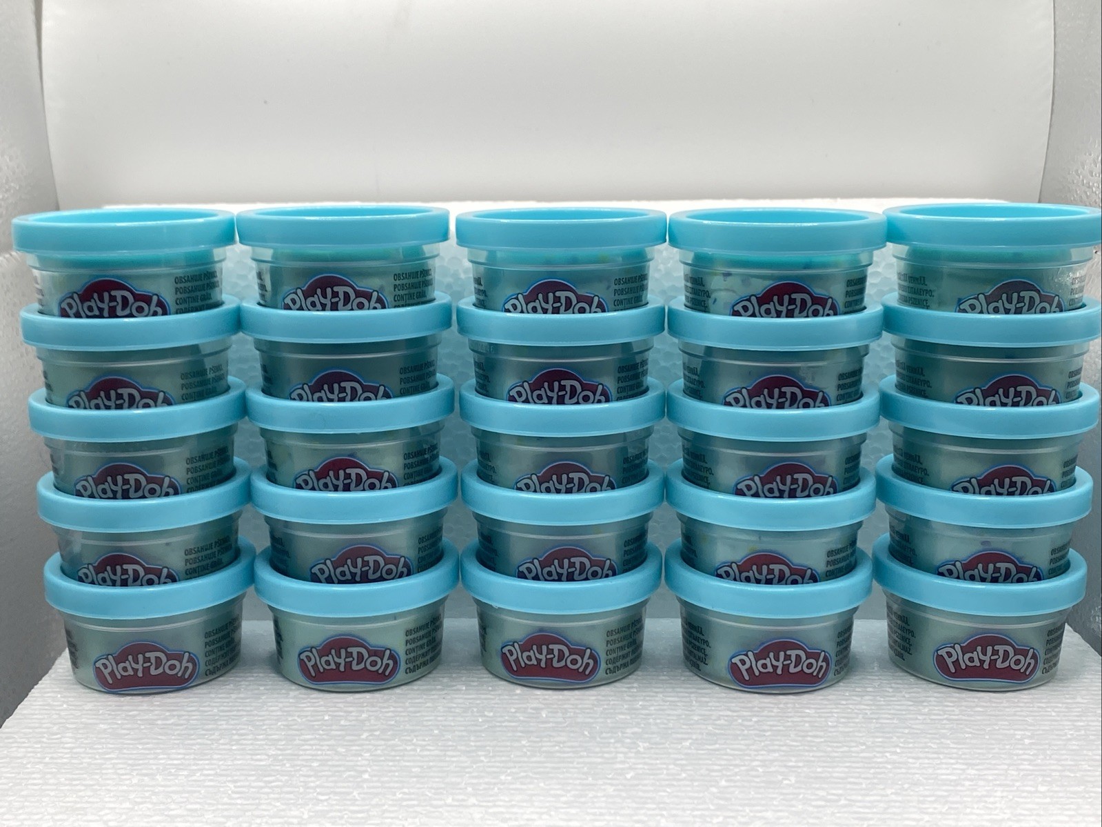 Hasbro Play-Doh (25) 1 Ounce Containers CONFETTI BLUE