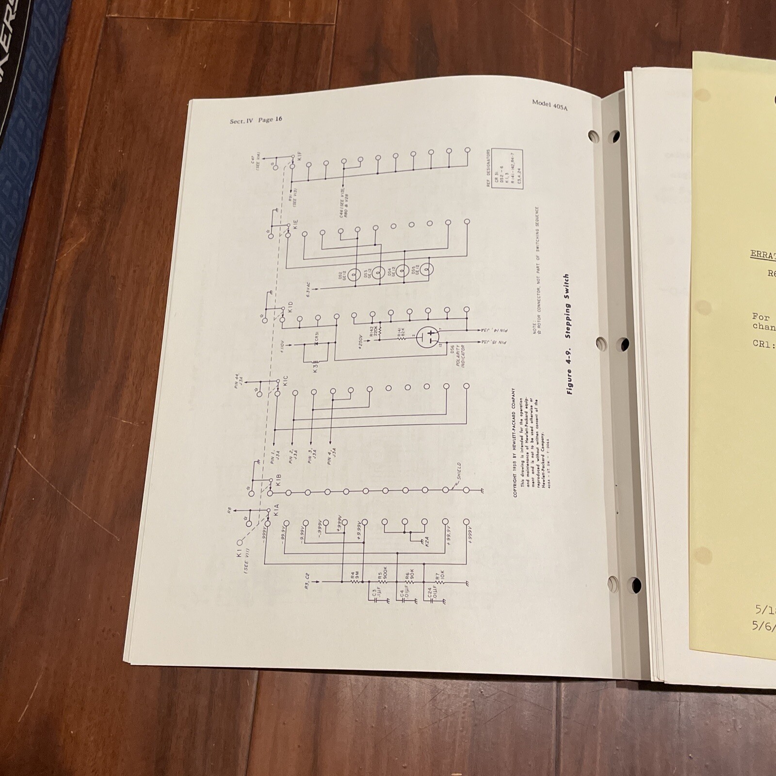 HP 405AR Automatic DC Digital Voltmeter Operating Manual 405AR001/9-59
