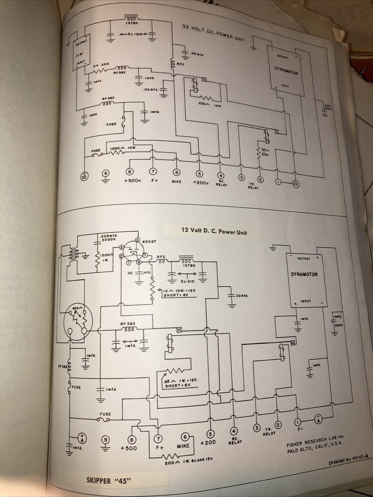 Marine Radio Telephone SKIPPER “45” Instructions Fisher Research Laboratory Inc