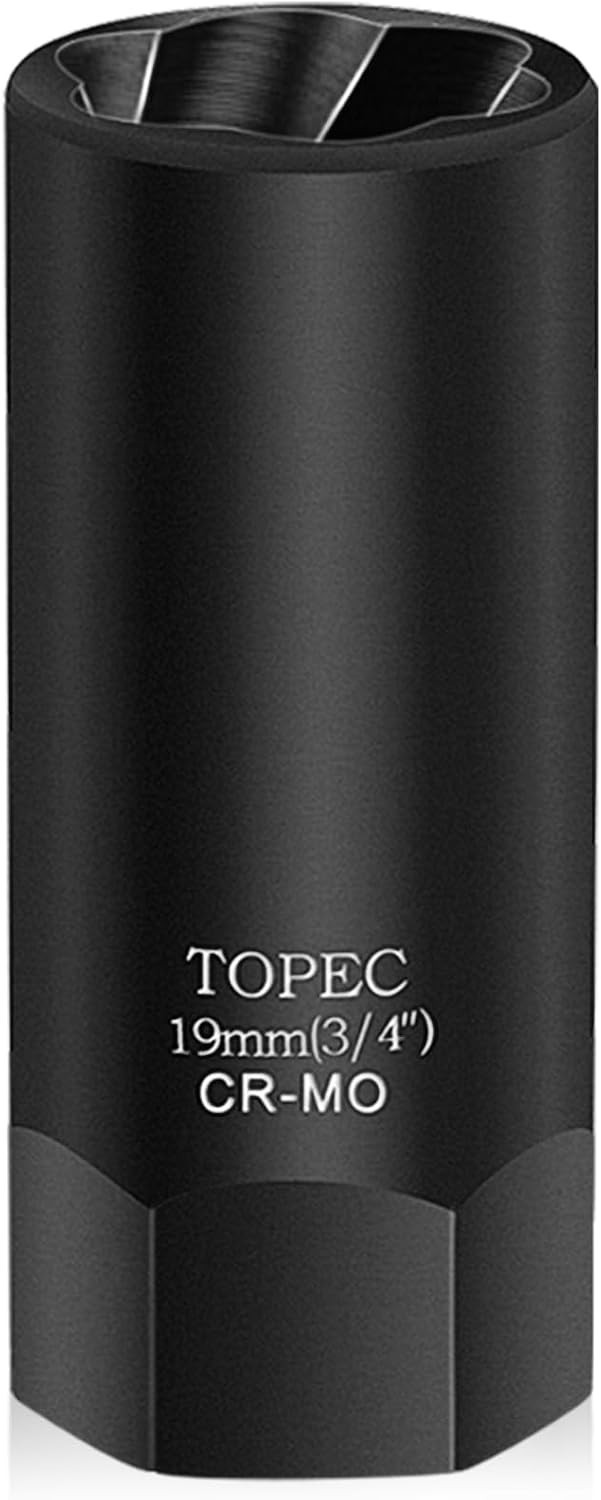 Professional Grade 19MM Lug Nut Extractor Socket - 2.6" Length, Heavy Duty