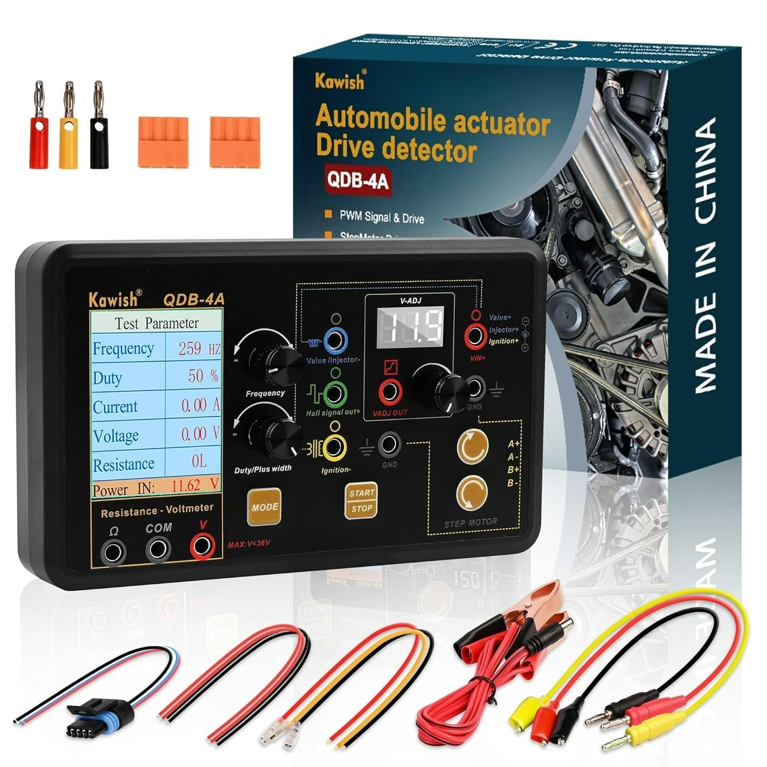 QDB-4A Car Ignition Coil Tester 12V Automotive Actuator Tester Fault Tester