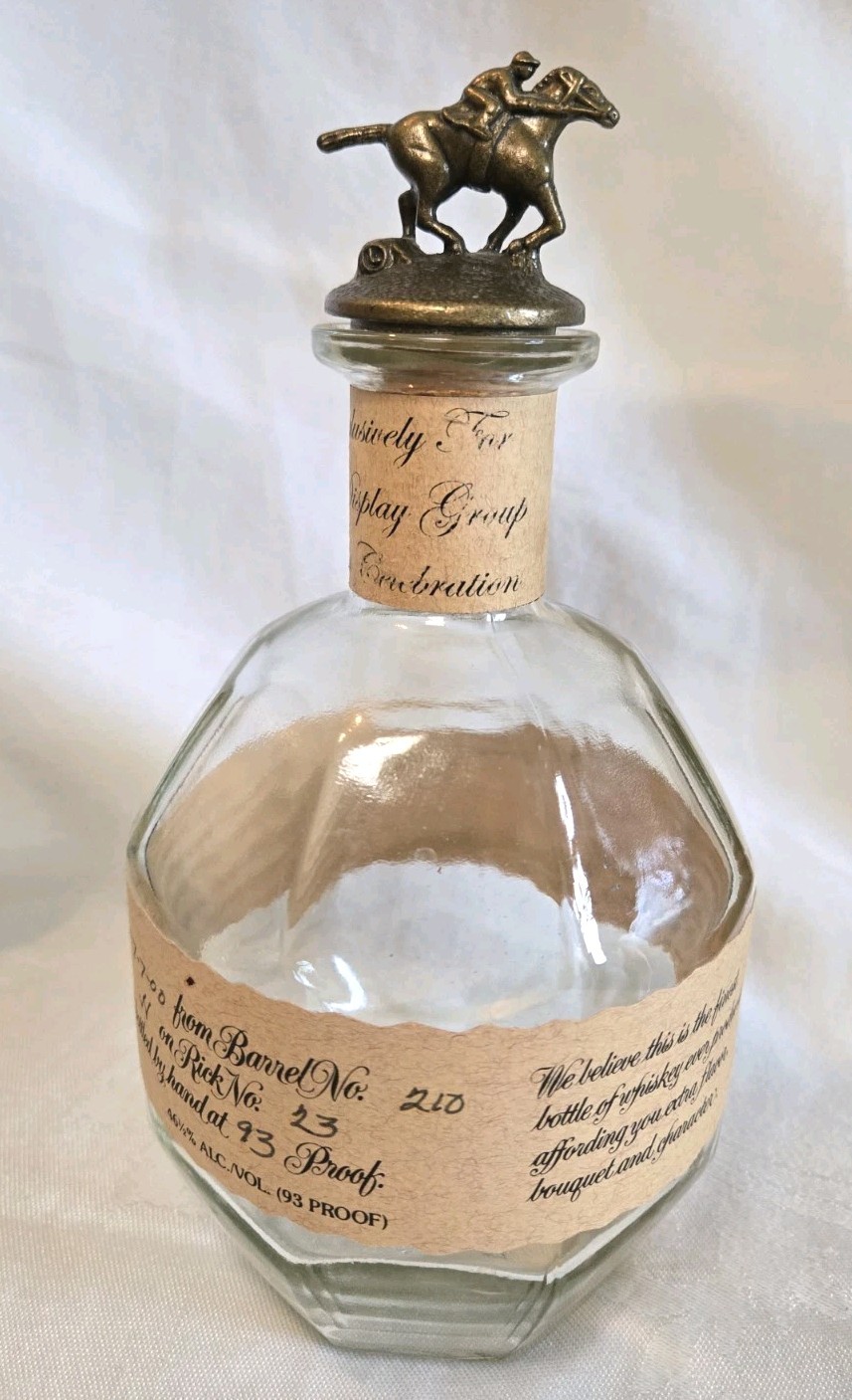 Blantons Single Barrel Empty Bourbon Whiskey 750 ml Bottle 7-7-2000 Letter "L"