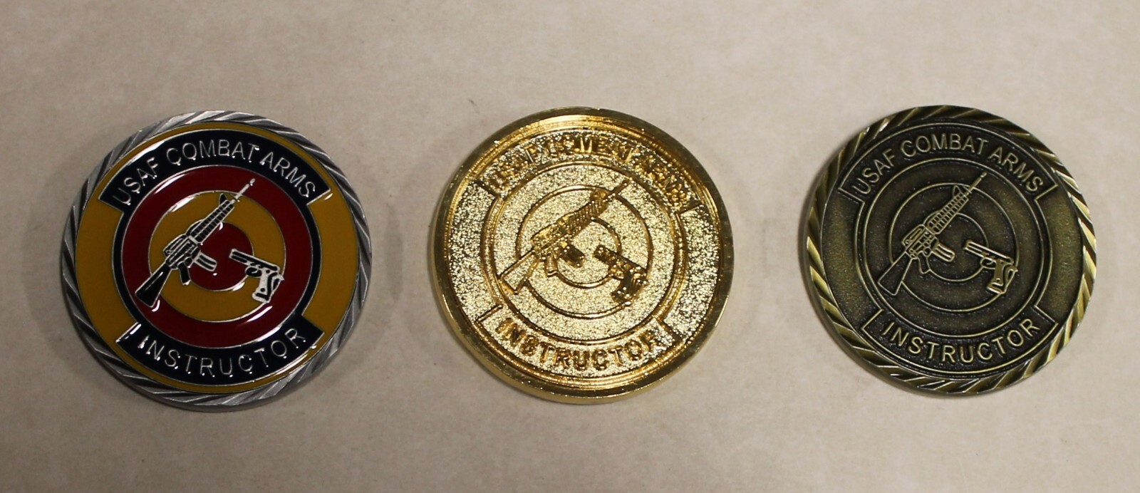 3 Coin Lot COMBAT ARMS INSTRUCTOR CATM Air Force Challenge Coin
