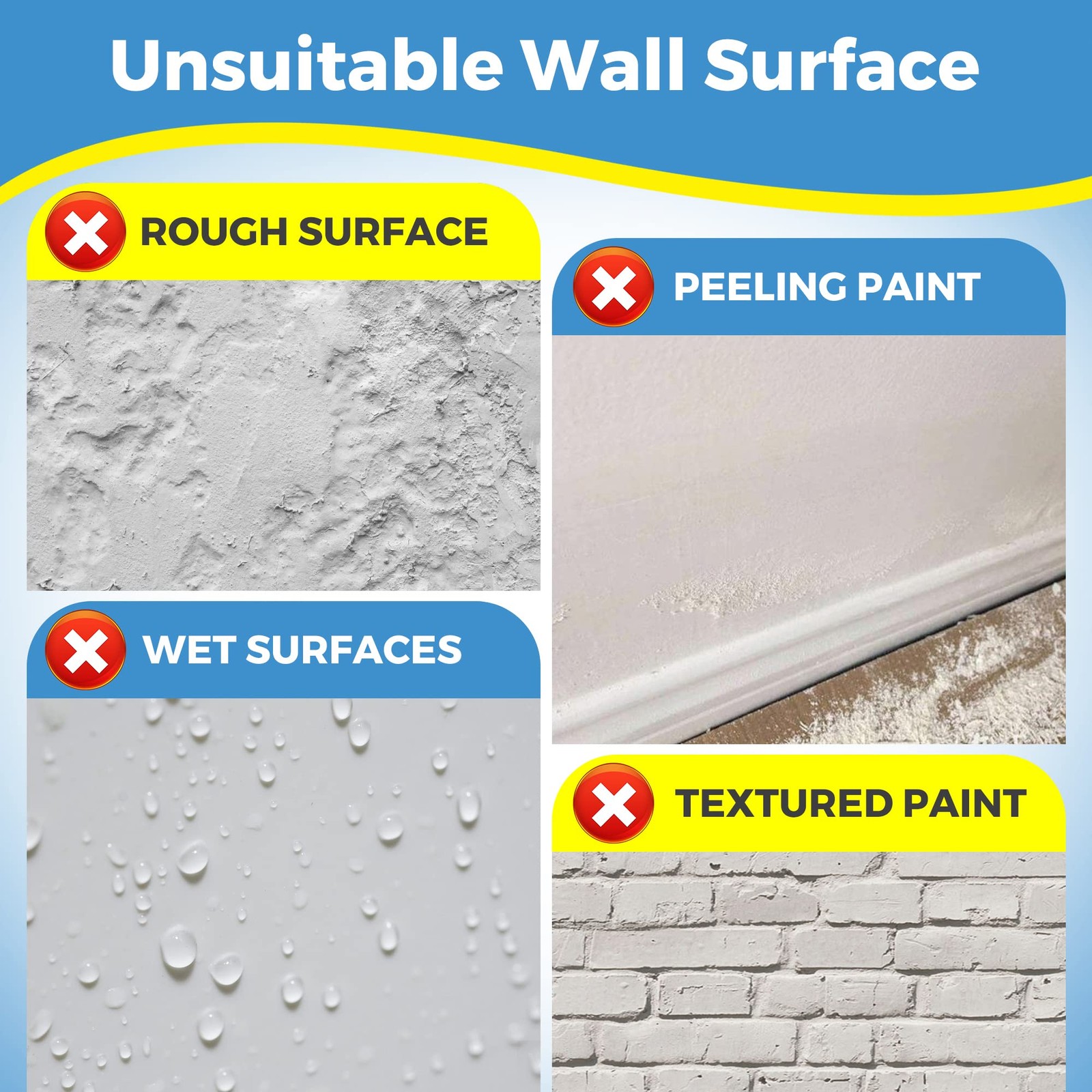Clear Wall Protector, Non Adhesive Static Cling Removable Contact Paper, Plastic