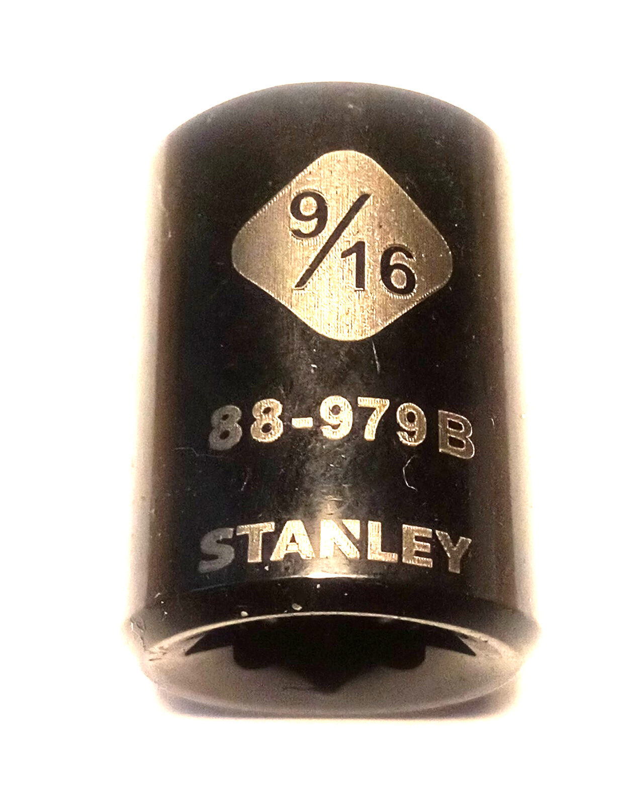 Stanley 9/16" x 3/8"  Standard Socket 88-979B Black Chrome  6 Pt Free Shipping