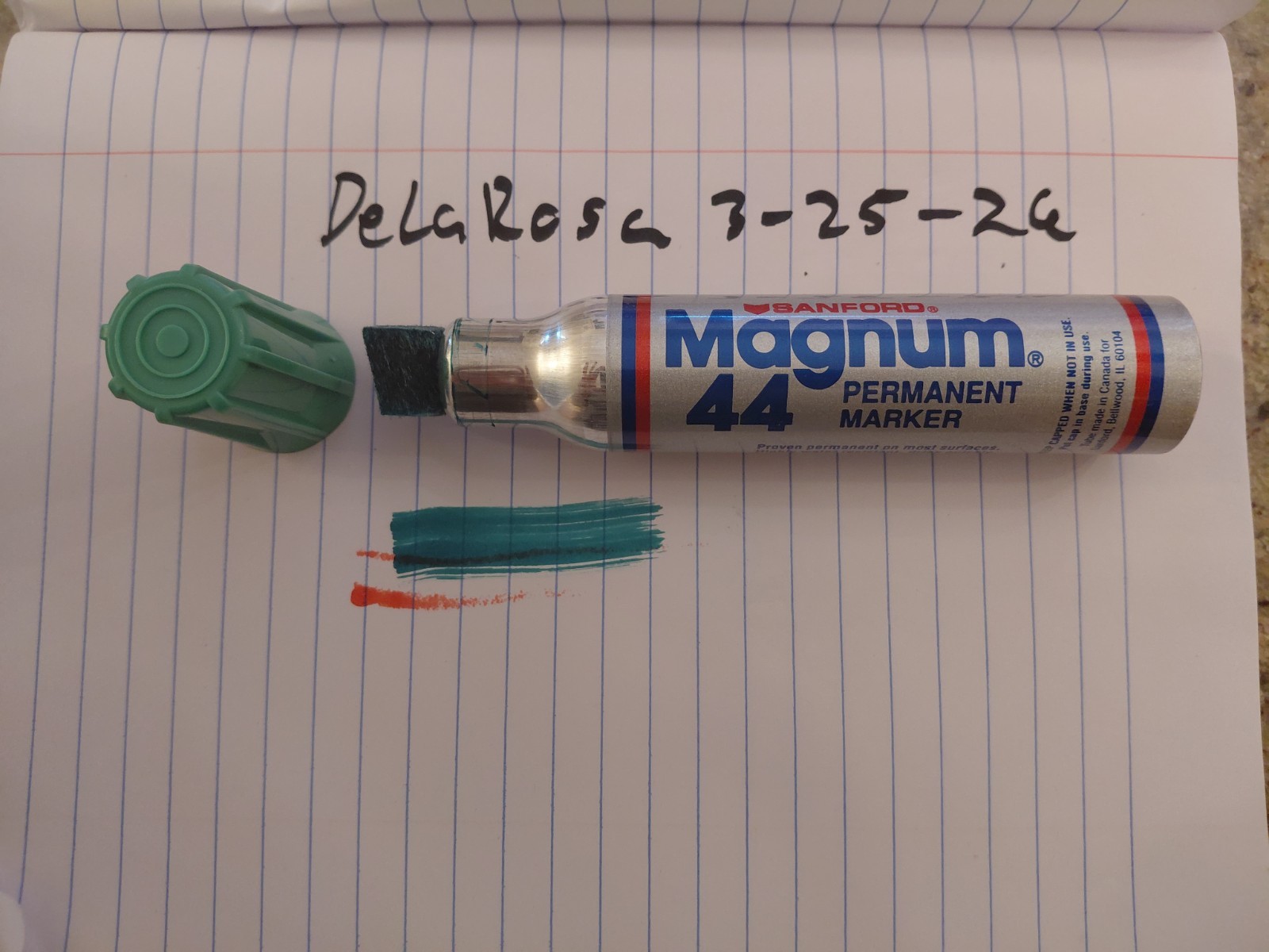 Vintage Sanford Magnum 44 Marker GREEN Smelly Jumbo