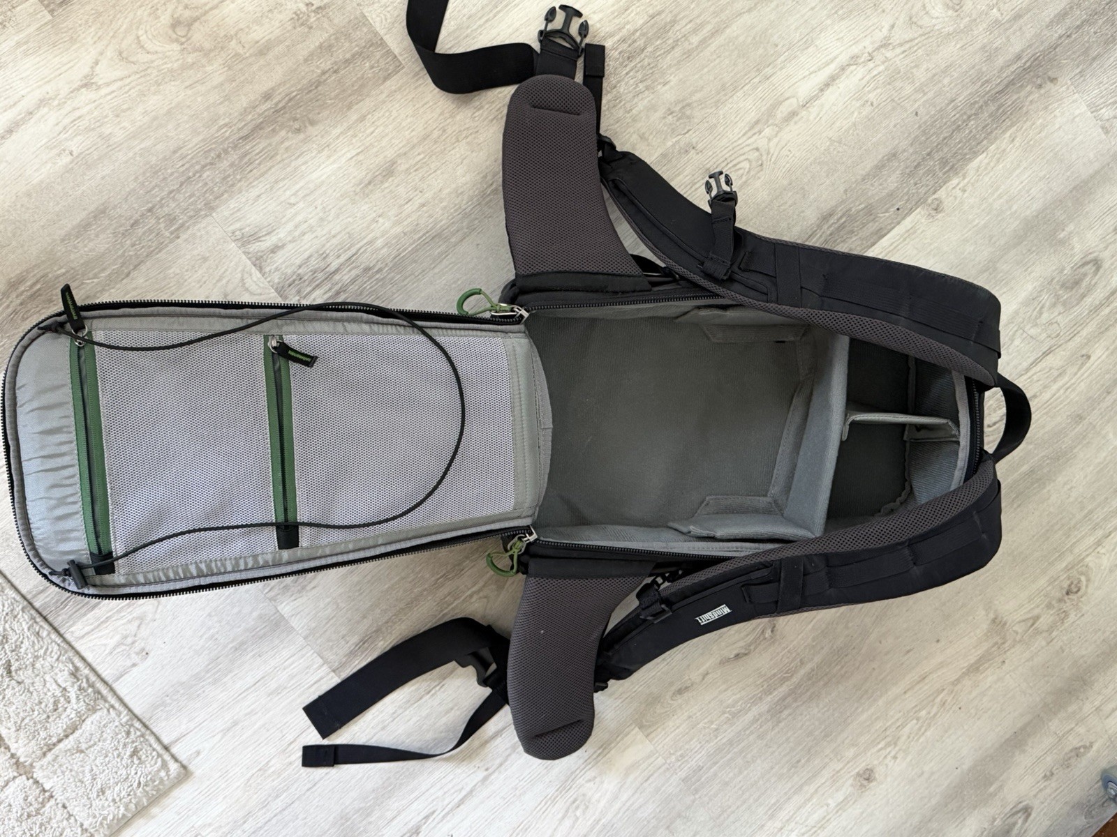 MindShift Backlight 18L Camera Backpack Black Green Gray Padded Strap Belt Loop