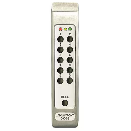 Securitron Dk-26Pss Digital Keypad Pad, Dk-26, Satin Stainless