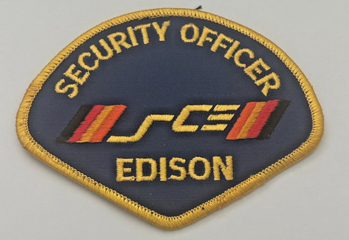 Vintage Southern Callifornia Edison Security Electric Power Company Patch Used