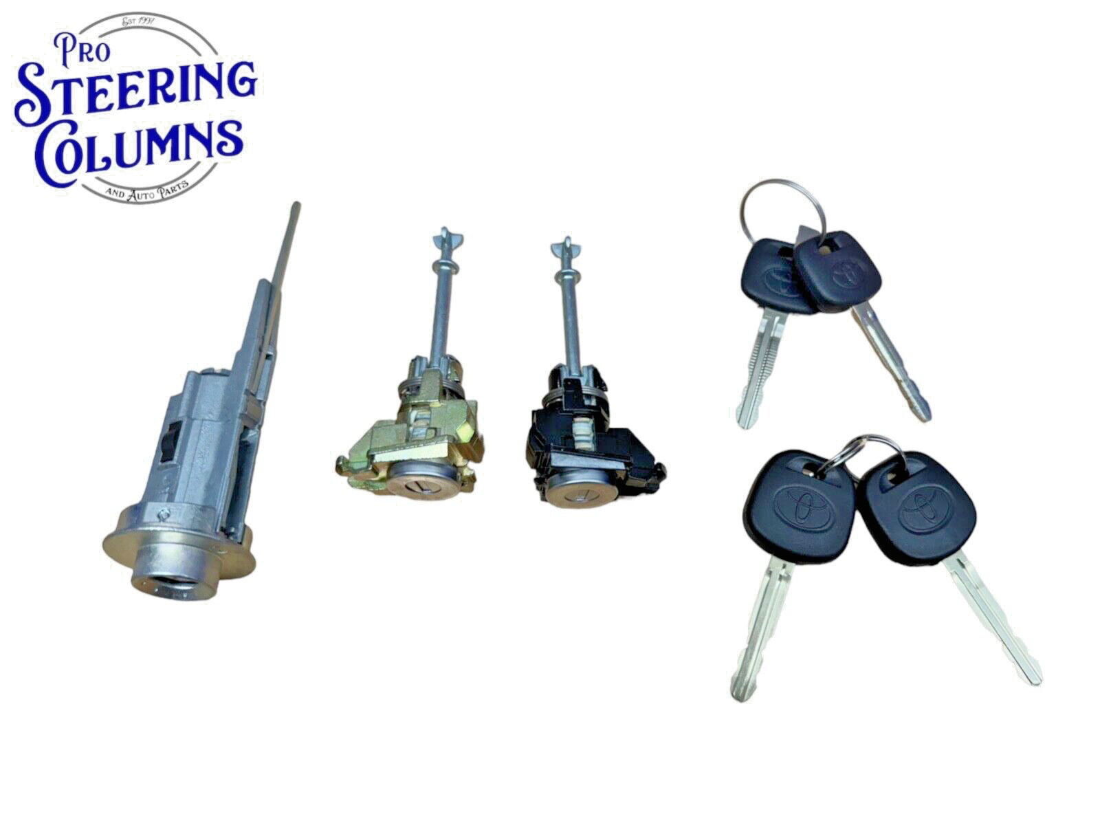 03-09 4RUNNER IGNITION & DOOR LOCK CYLINDER SET MATCHED 2 KEYS NEW