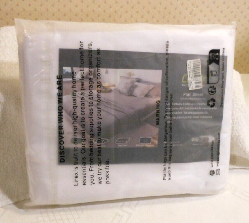 Lirex US Flat Sheet Twin GX Size Soft & Thick 100% Microfiber Flat Sheet