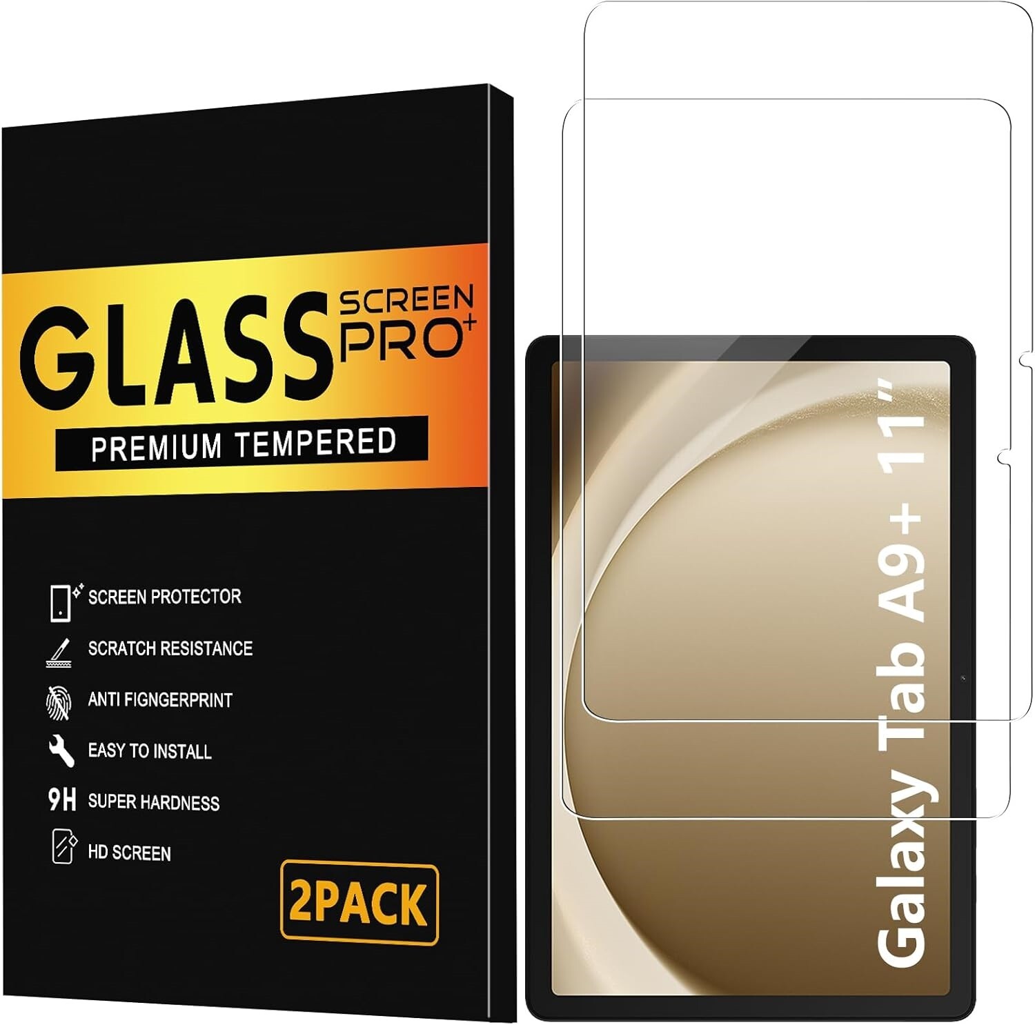 2 Pack Screen Protector for Samsung Galaxy Tab A9 plus 2023, 11 Inch HD Clear 2