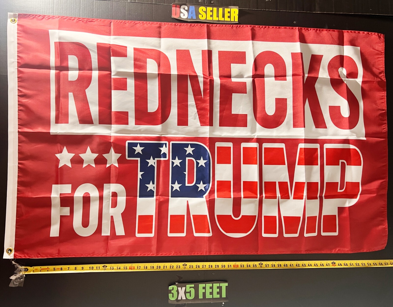 Donald Trump Flag FREE USA SHIP Rednecks For Trump Man Cave America USA Sign 3x5