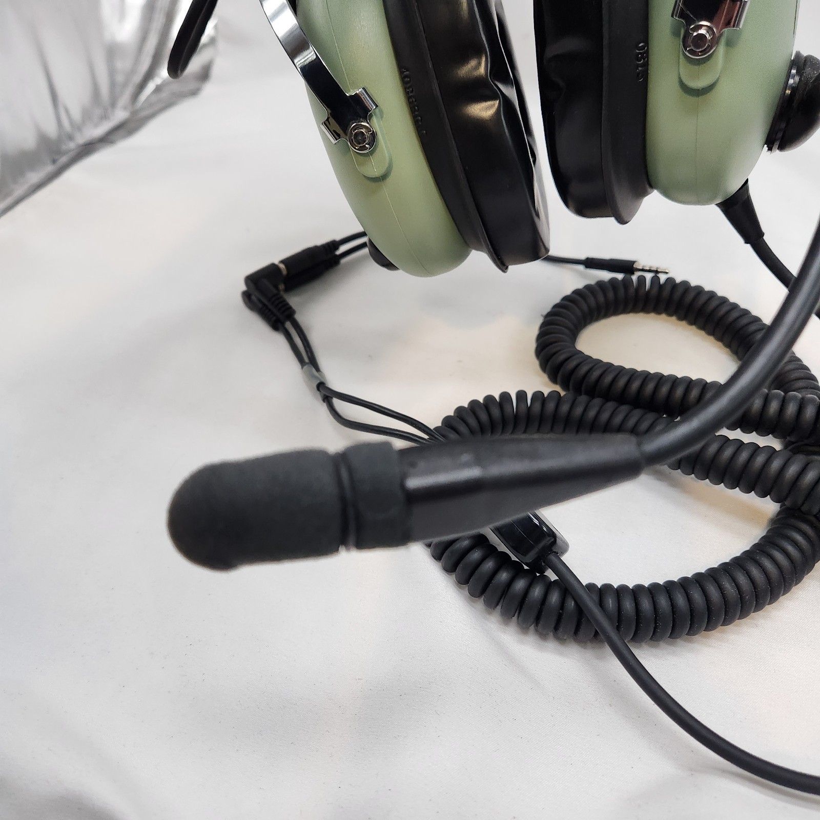 David Clark Pilot Aviation Headset Helicopter Dual Volume Control Flight Takeoff