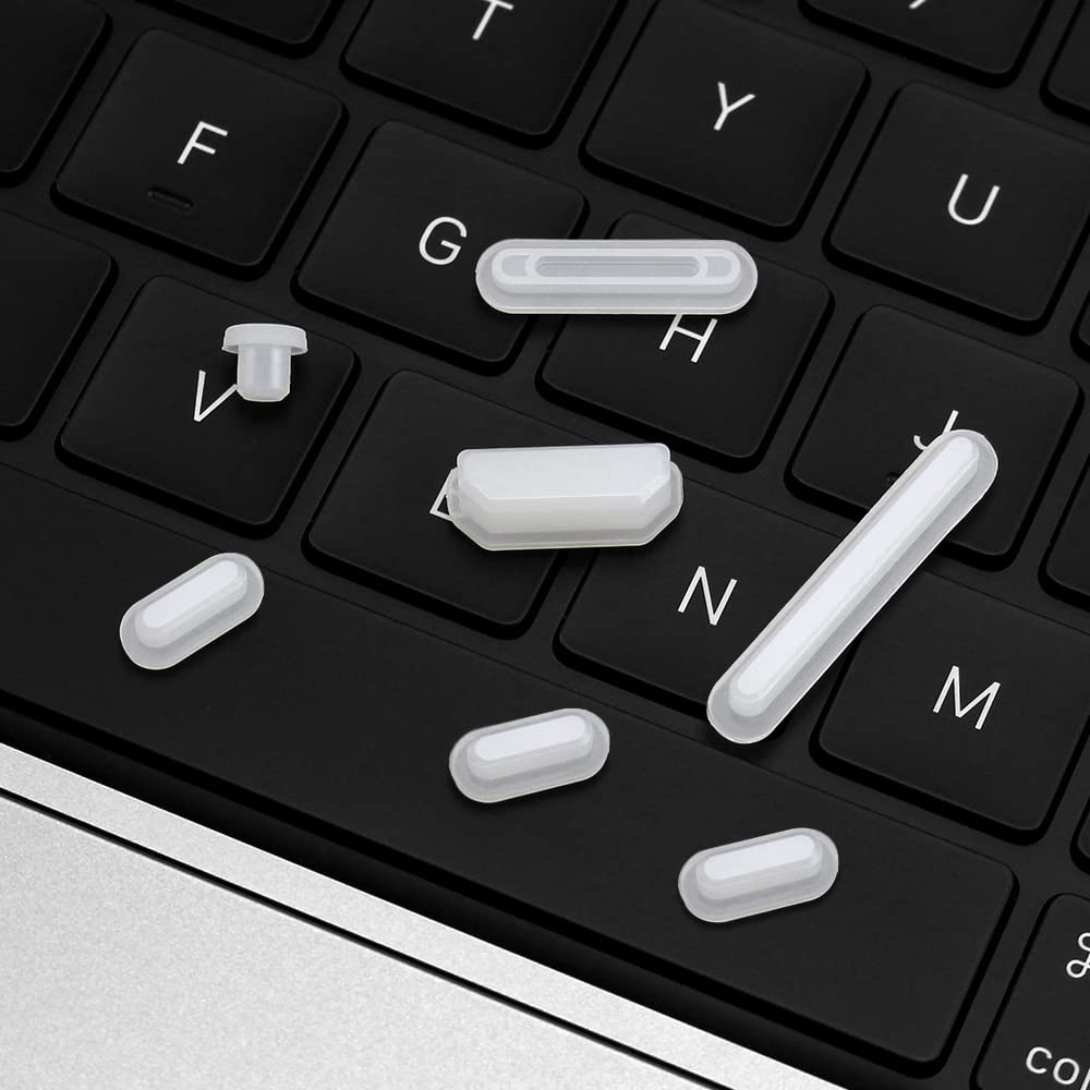 ProElife 7 Pcs Anti Dust Dirt Plug Cups Set for MacBook Pro 14'', 16'', White