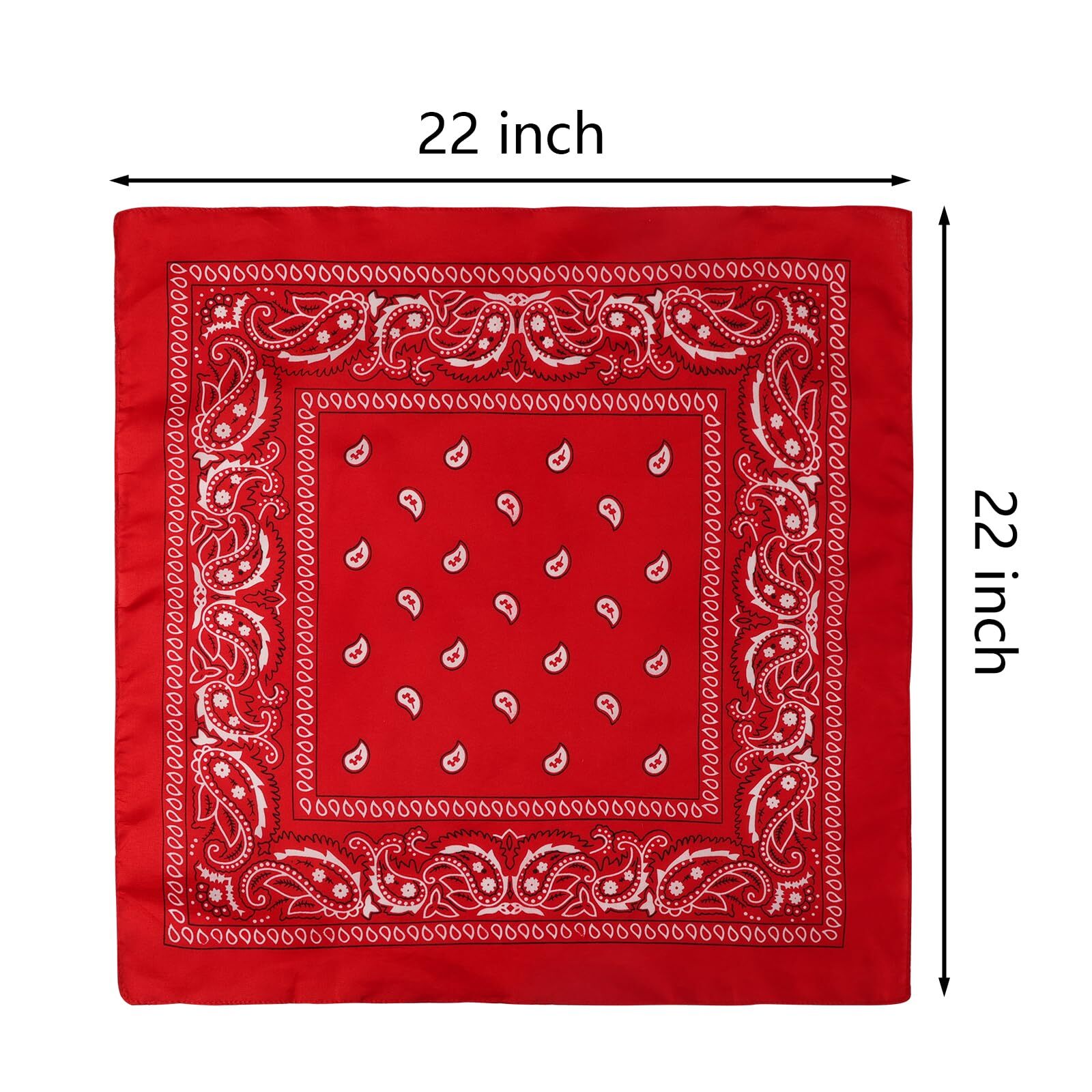 3Pcs Paisley Pattern Bandanas for Men and Women Cowboy Bandana Handkerchiefs ...