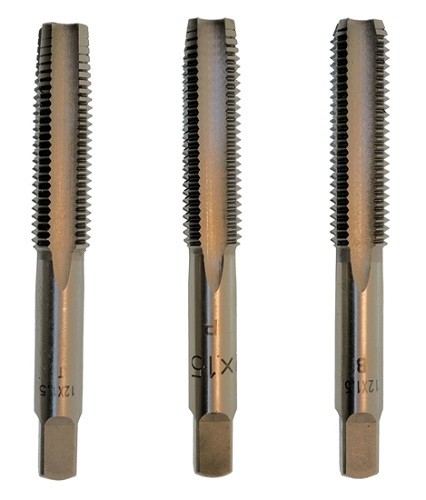 Alfa Tools CSMTS70819 8mm - 1.25mm Carbon Steel Metric Hand Tap Set,