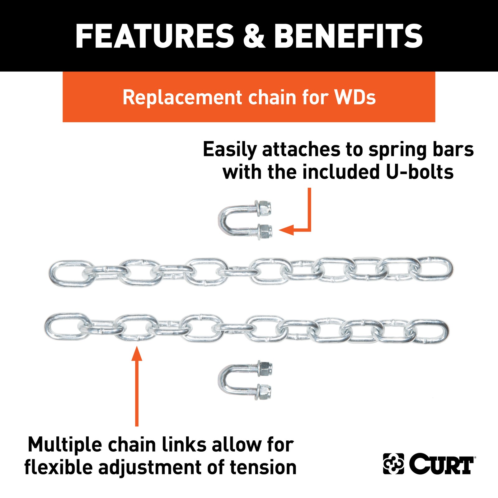 Curt Replacement Weight Distribution Hitch Chain Kit
