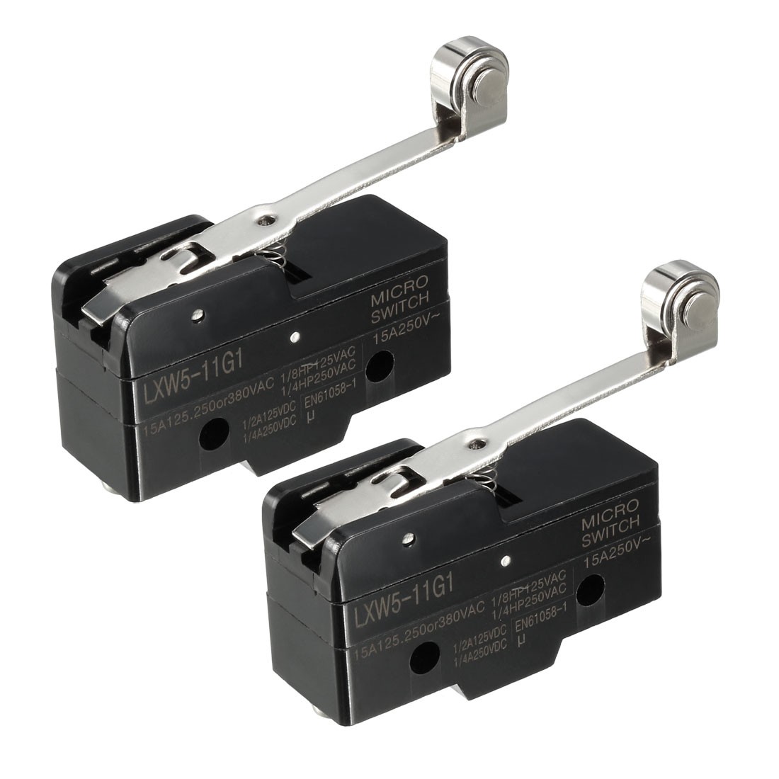 2PCS LXW5-11G1 1NO 1NC Long Hinge Roller Lever Miniature Micro Switches