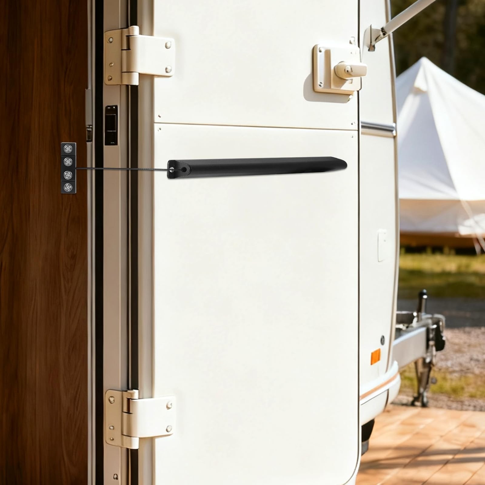 RV Screen Door Closer with Adjustable Tension, Aluminum Automatic Closing Dev...