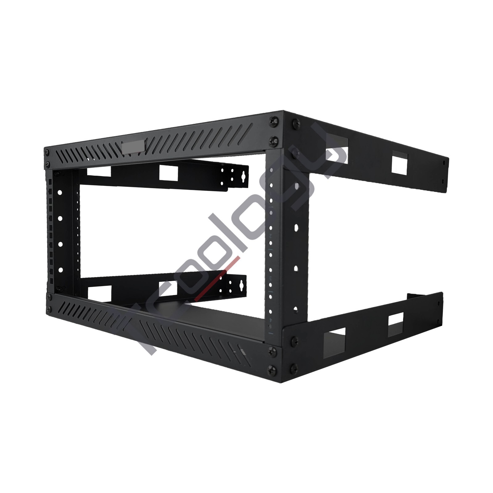 TCoology 4U Wall Mount Open Frame 19'' Server Rack Threaded 17.5 Inch Depth