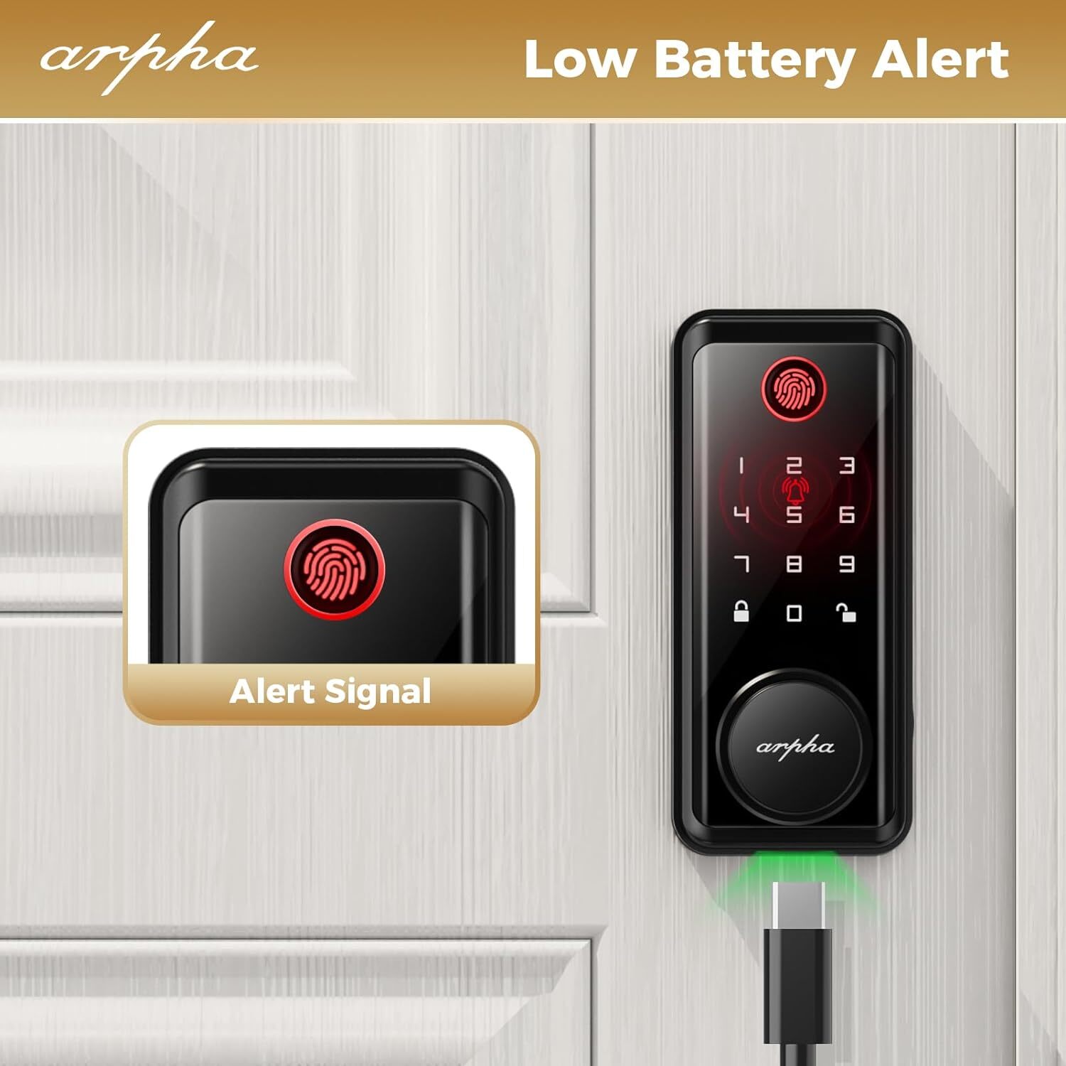 Front Security Smart door Lock 100Code Fingerprint Keyless Entry Lock AppControl