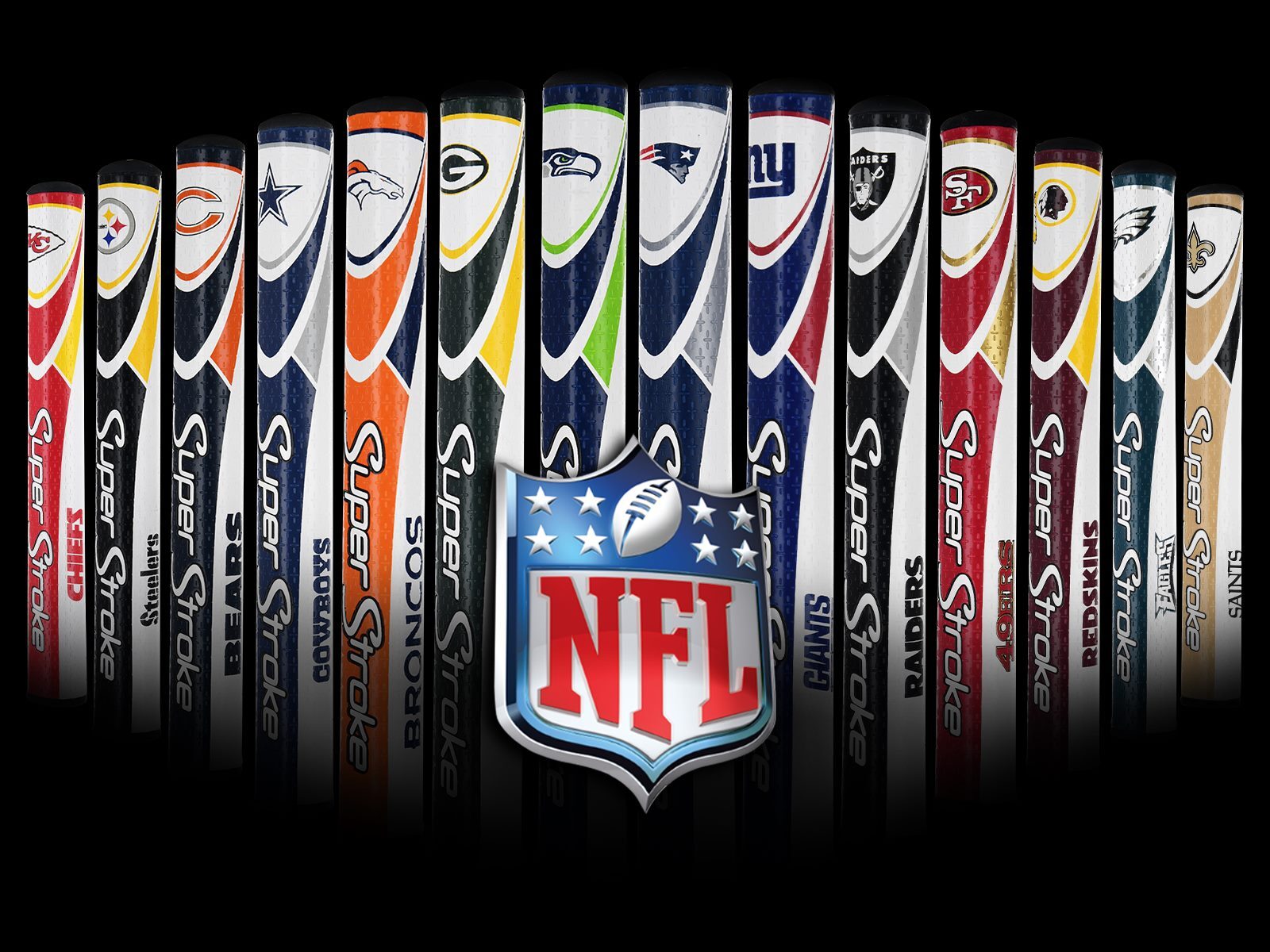 SuperStroke NFL Football Mid Slim Tour 2.0 Team Golf  Putter Grip w/ Ball Marker