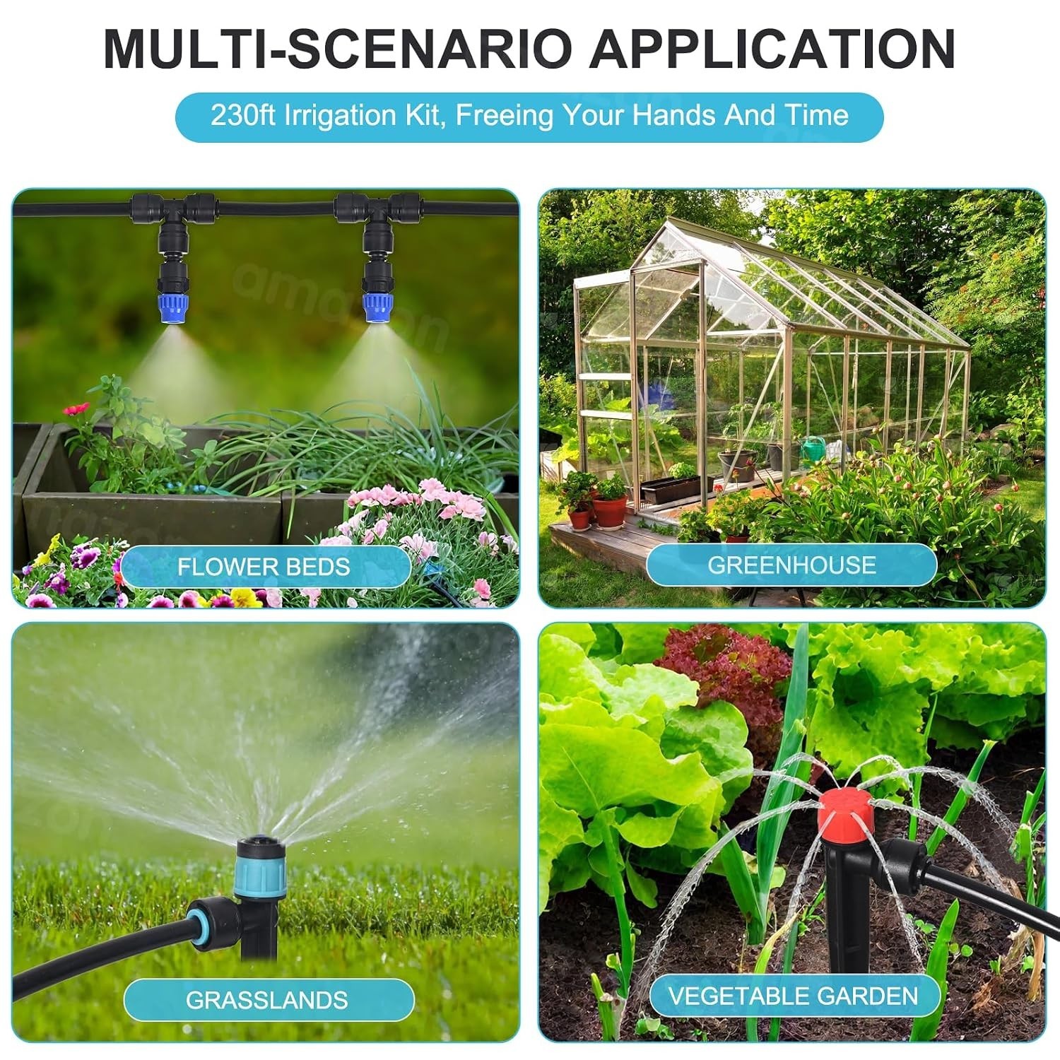 Advanced Drip Irrigation Kit: 230ft with Quick-Connect for Efficient Watering