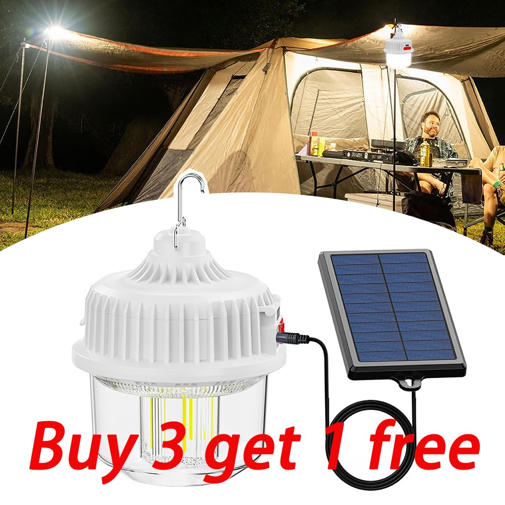 LED Solar Hanging Light Camping Outdoor Light Tent Lamp Lantern Rechargeable NEW