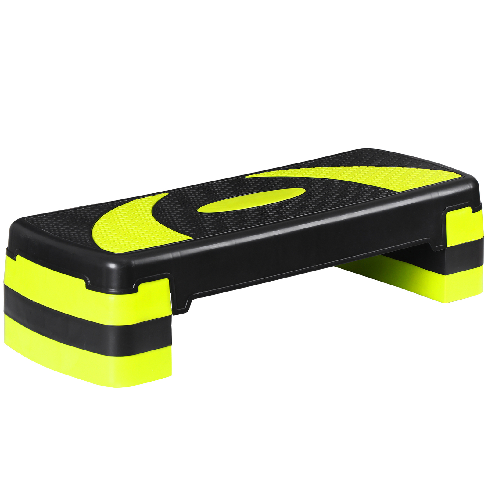 31" Exercise Step Platform Adjust Aerobic Step Platform Workout Stepper Yellow