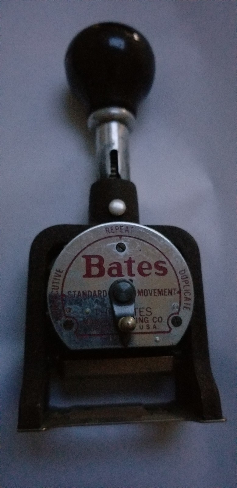 Vintage Bates Numbering Machine 6 Wheel Style E Stamper works