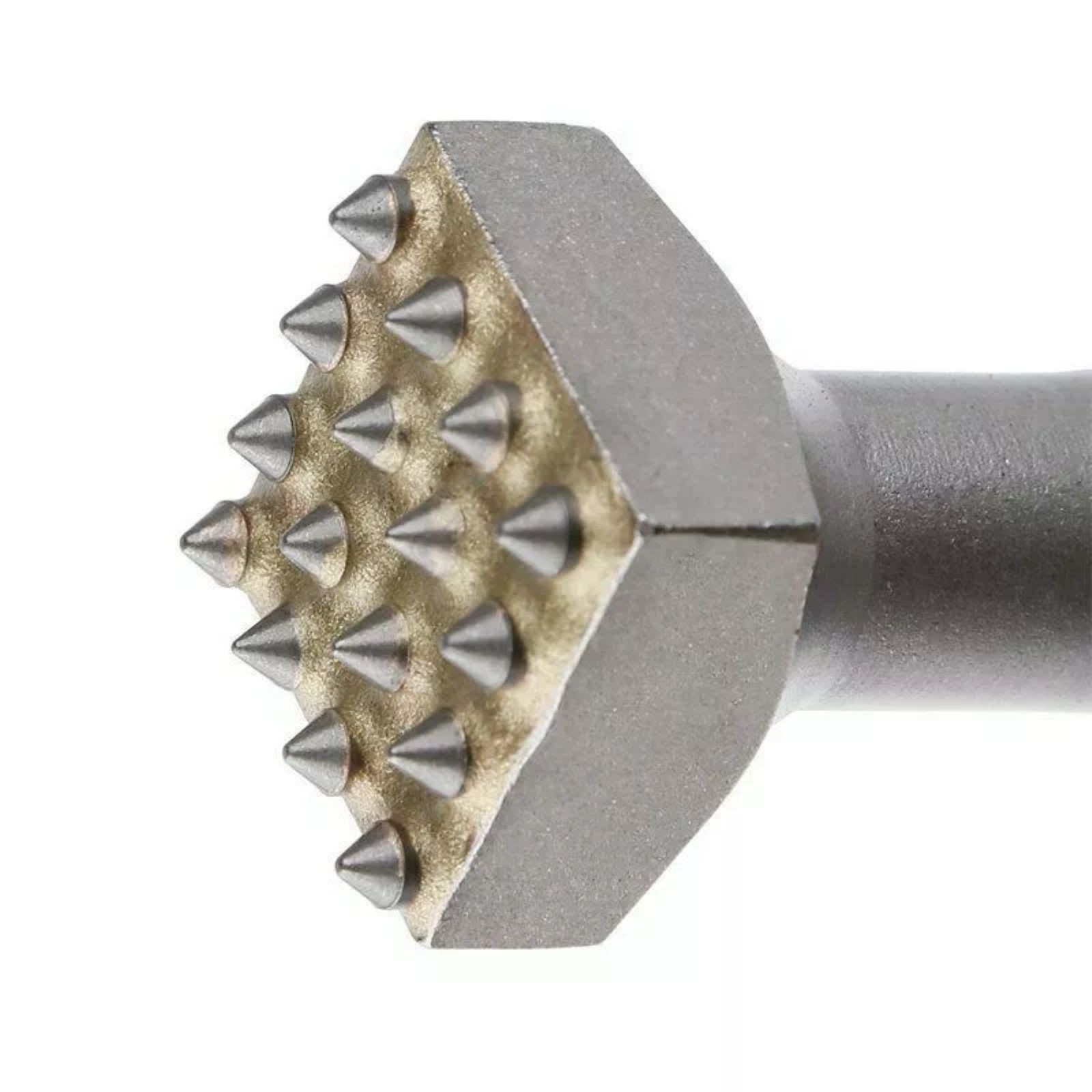 SDS Max Shank 16-Teeth Carbide Point Bush Hammer Chisel Drill Bit Part Tool