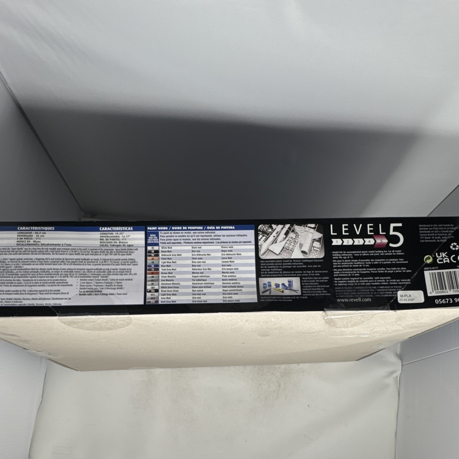 Revell Space Shuttle 40th Anniversary 1:72 Skill 5 05673 13+ LIGHT BOX DAMAGE