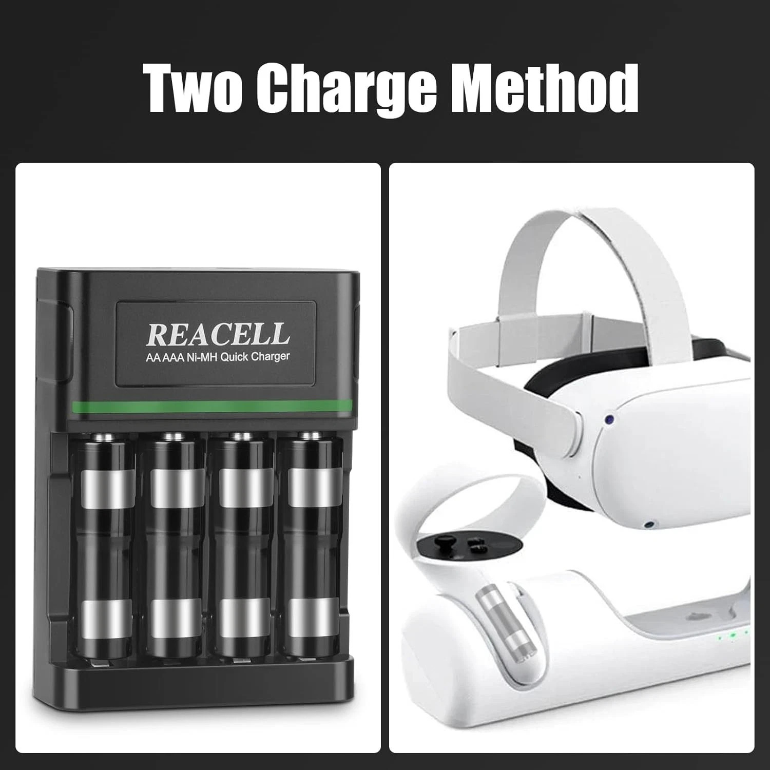 Rechargeable Controller Battery Compatible for Oculus Quest 2 Controller