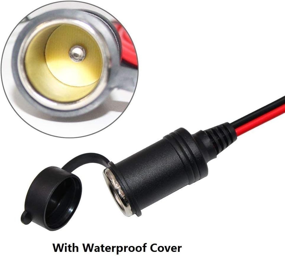 Cigarette Lighter Socket with Battery Alligator Clip - 3FT 12v Car Cigarette ...