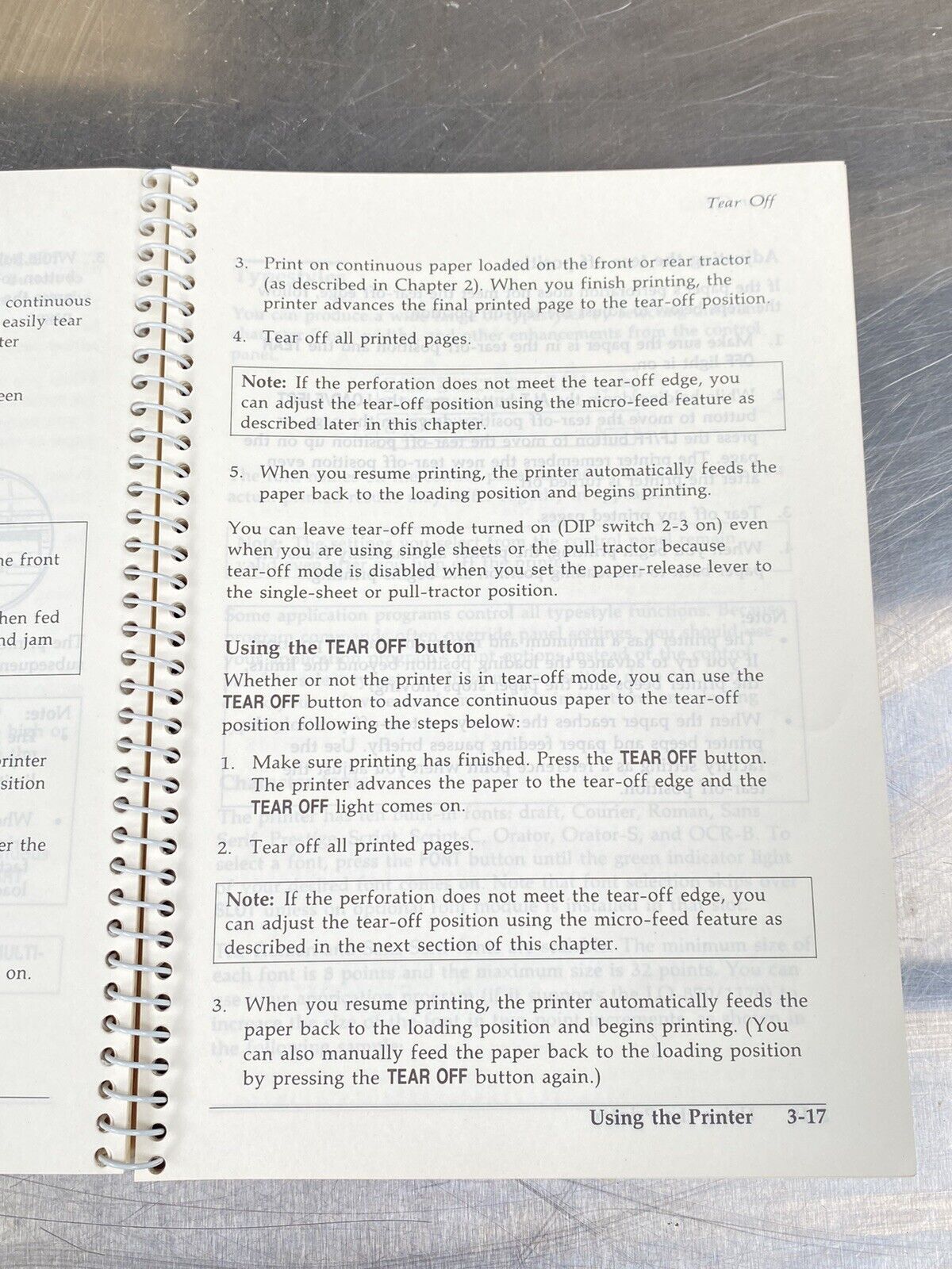 Epson LQ-870/1170 Printer - Manual / Users Guide / Instructions Book