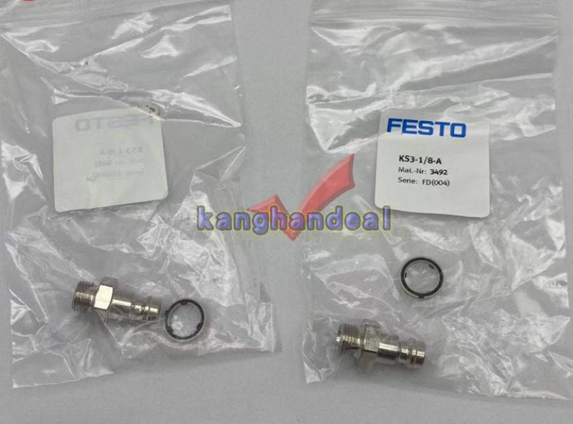 5PC New Festo KS3 Series G1/8 Male Quick Connect Plug KS3-1/8-A 3492