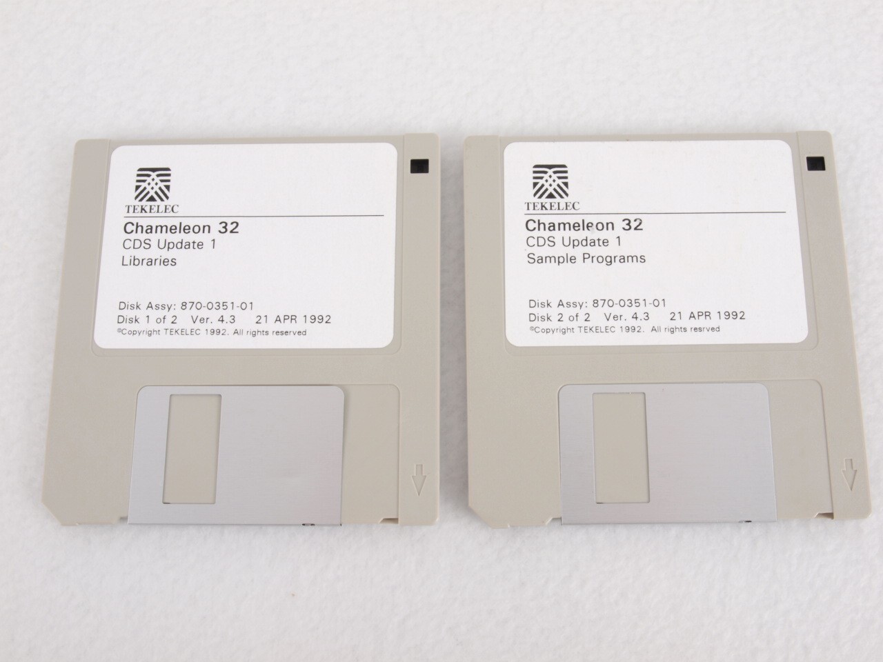 Tekelec Chameleon 32 CDS Update Disks 1 & 2 Ver 4.3 UNTESTED 870-0351-01