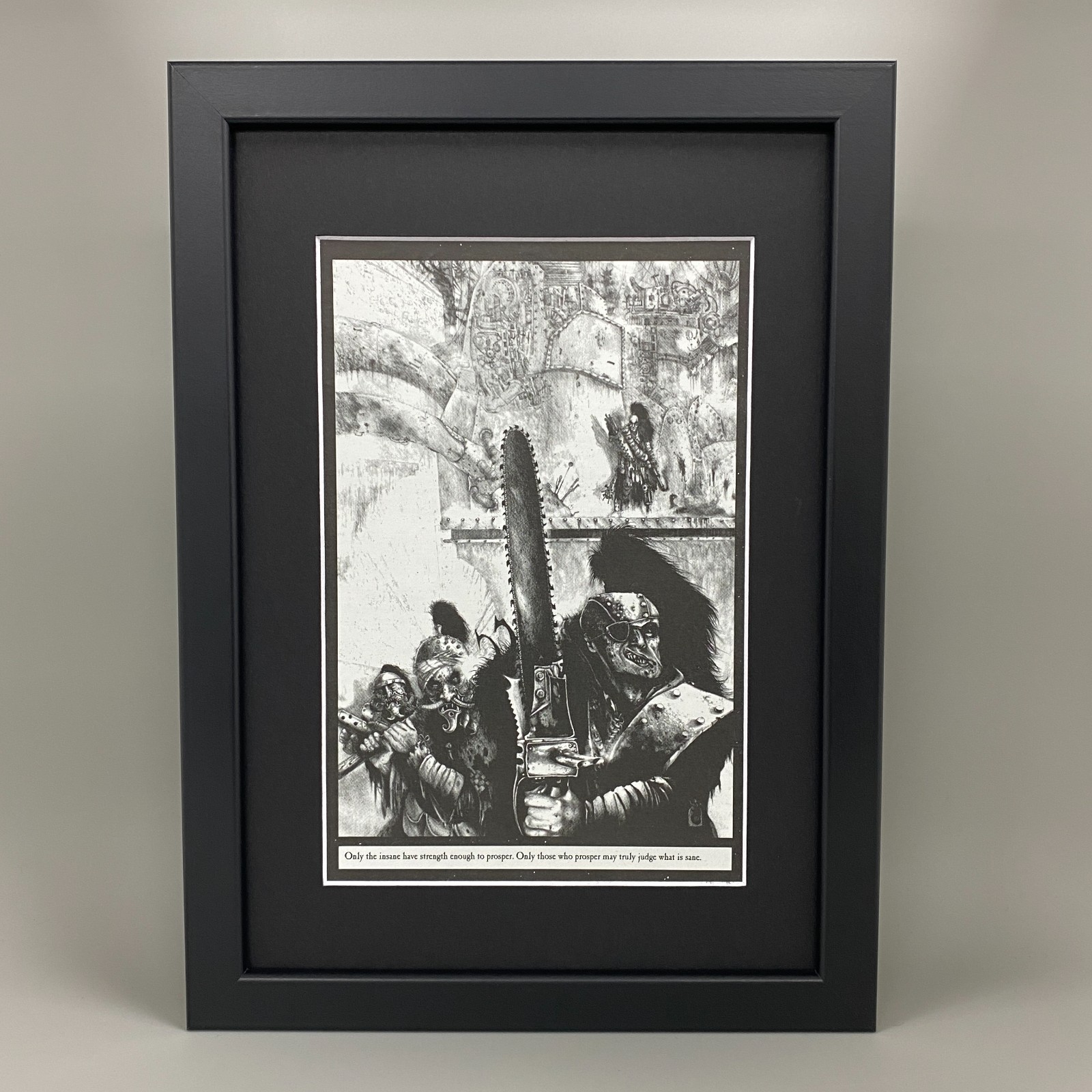 NECROMUNDA FRAMED ART CONFRONTATION JOHN BLANCHE WARHAMMER 40K 40,000 GRIMDARK