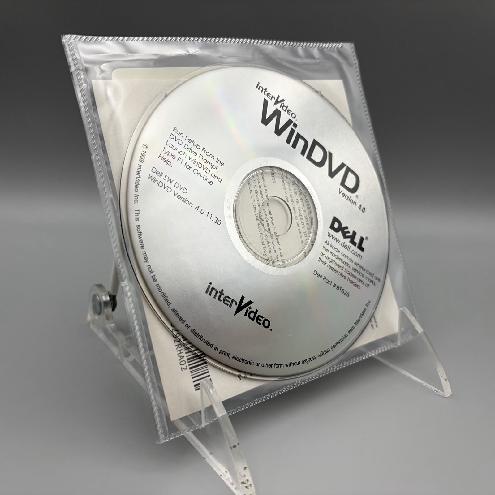 Vintage 1999 InterVideo WinDVD 4.0 Software For Computers DVD Player Dell SEALED
