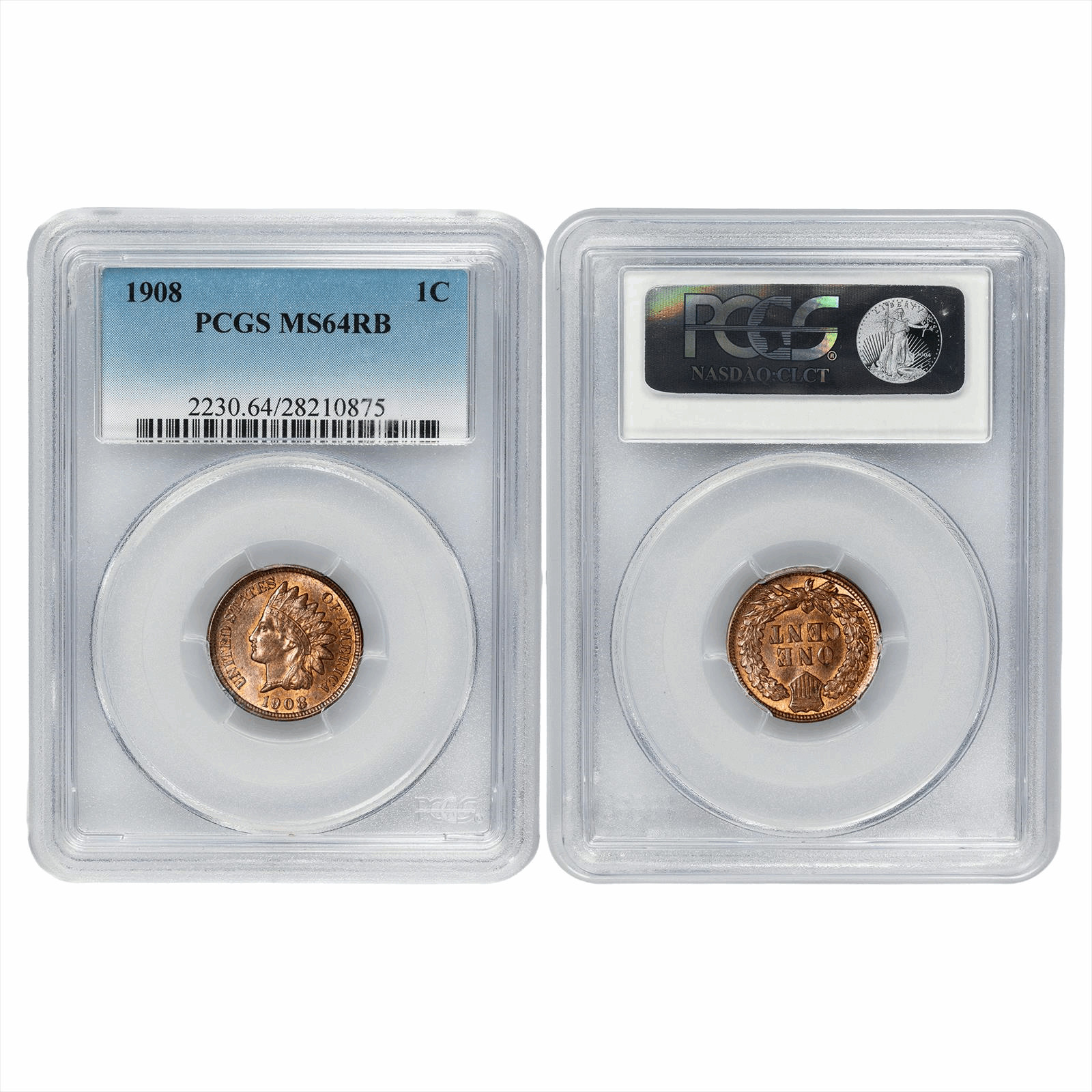1908 Indian Head Cent 1C PCGS MS 64 RB