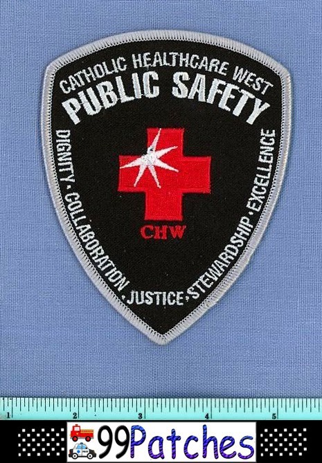 CATHOLIC HEALTHCARE WEST PUBLIC SAFETY CALIFORNIA Hospital Police Patch 3D