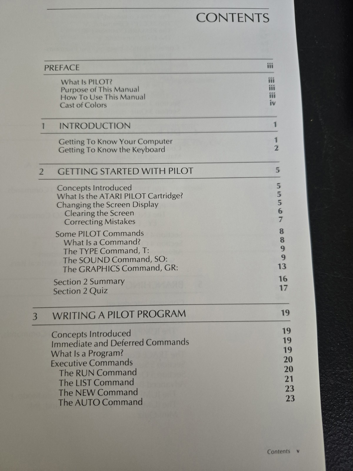 Vintage 1981 Atari 400/800 Student Pilot Reference Guide