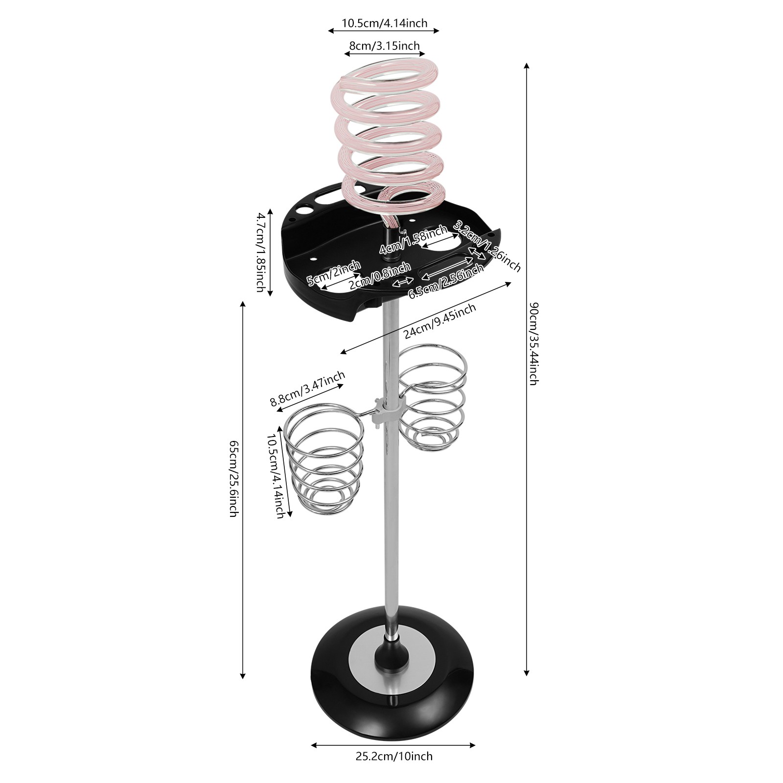 Hair Dryer Stand Hair Dryer Stand with Tray Hair Dryer Stand with Spiral Holders